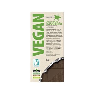 GREEN STAR BIO Vegánska mliečna čokoláda s lieskovými orieškami 100g