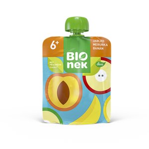 Deva Príkrm pre deti 6M+ Jablko Marhuľa Banán bez pridaného cukru BIO 90g
