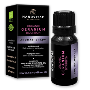 NANOVITAE Geranium Bourbon esenciálny olej – ORGANIC quality 10ml
